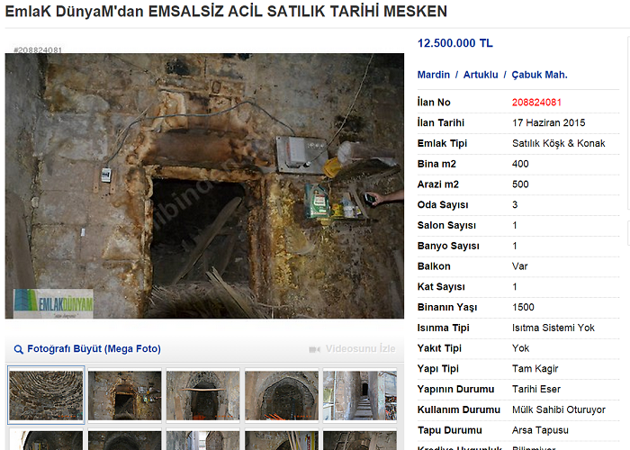 Turkisk mäklare säljer syriansk kyrka med begravda patriarker som säljargument
